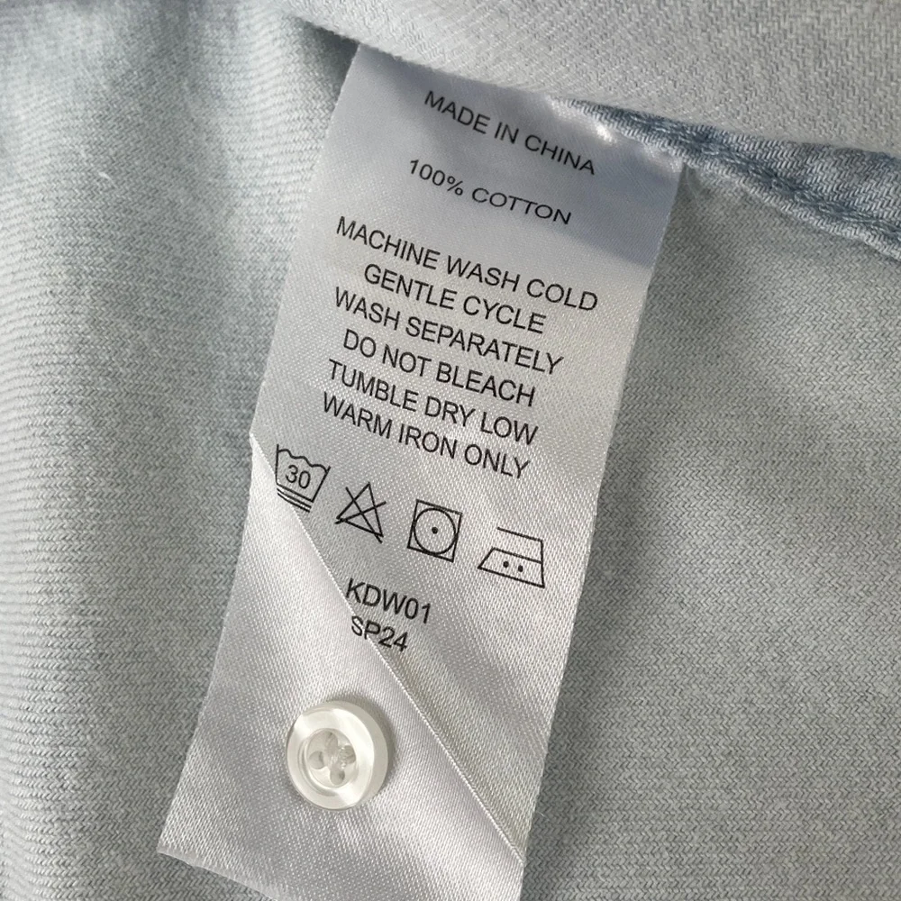 Quince Light Blue Casual Button Down Shirt - Picture 6 of 8